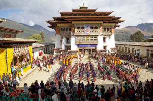 Festival delle Gru dal Collo Nero, monastero Gangtey Gompa