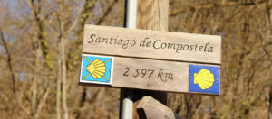 Cartello indicativo-Santiago de Compostela-Spagna-Cammino di Santiago