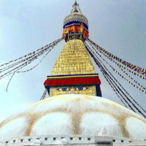 Nepal-cupola del Tempio di Bodhnhat