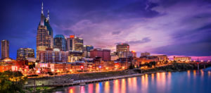 Skyline notturno-Nashville-Tennessee.USA-Foto di Ann Richardson